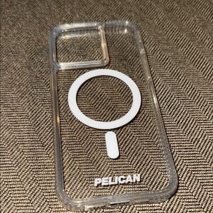 Pelican Clear Phone Case with White Accents